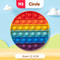 Rainbow Pop Bubble Fidget Toy Stress Relief Silicone 1