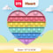 Rainbow Pop Bubble Fidget Toy Stress Relief Silicone 19