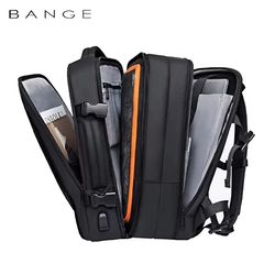 bange expandable men backpack waterproof 17.3 in laptop travel bag