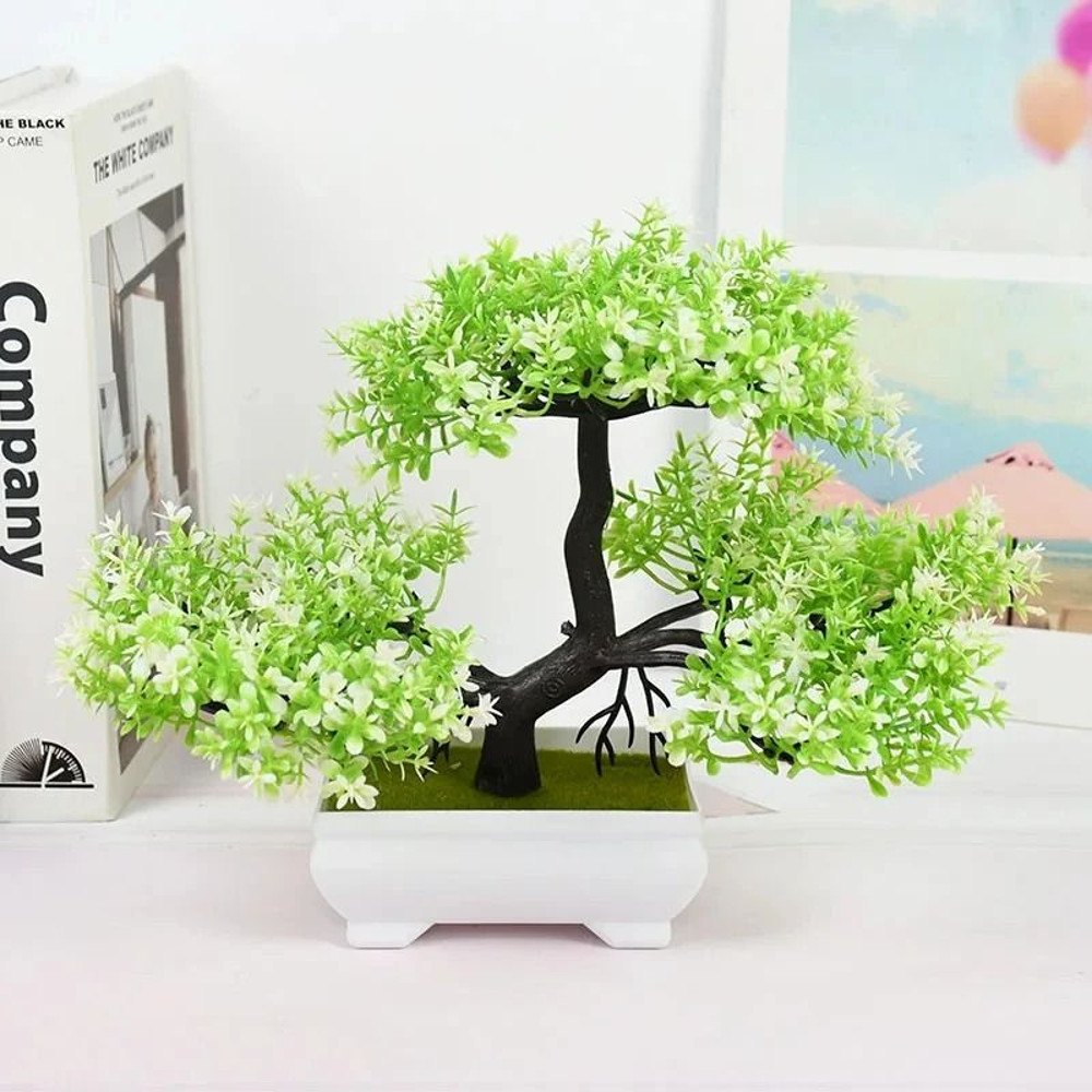 Artificial Bonsai Tree In Small Pot Home Decoration 2