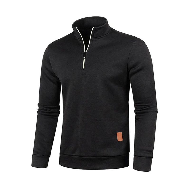 Men Half Zip Pullover Sweatshirt Thick Outdoor Turtleneck 2