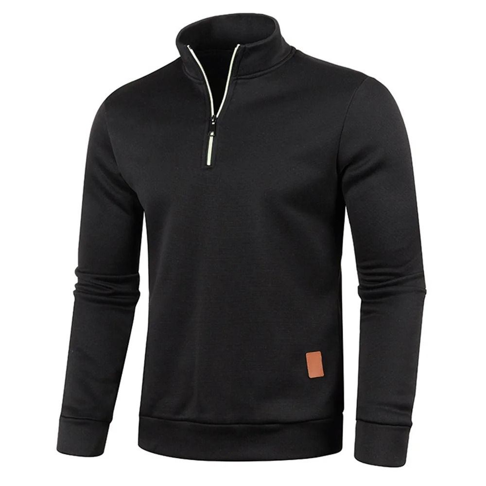 Men Half Zip Pullover Sweatshirt Thick Outdoor Turtleneck 8
