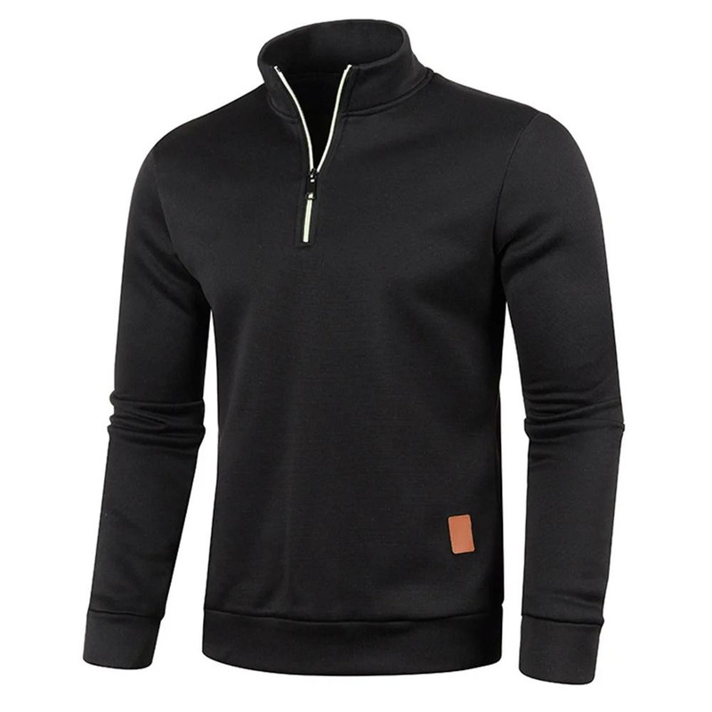 Men Half Zip Pullover Sweatshirt Thick Outdoor Turtleneck 8
