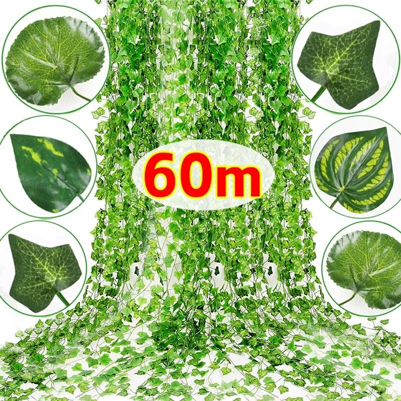 Artificial Ivy Leaf Vine Garland Hanging Rattan Creeper 0