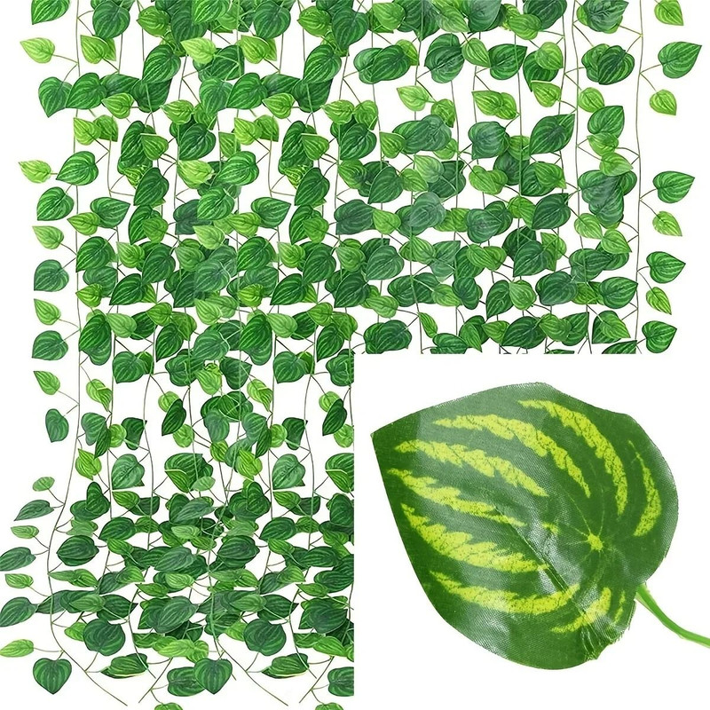 Artificial Ivy Leaf Vine Garland Hanging Rattan Creeper 8