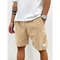 Men Corduroy Casual Shorts Solid Color Sportswear For Summer 6