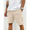 Men Corduroy Casual Shorts Solid Color Sportswear For Summer 7