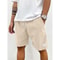 Men Corduroy Casual Shorts Solid Color Sportswear For Summer 7