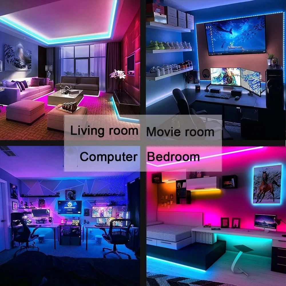 Tape Bluetooth USB LED Strip Light RGB Flexible Self Adhesive Lighting 5