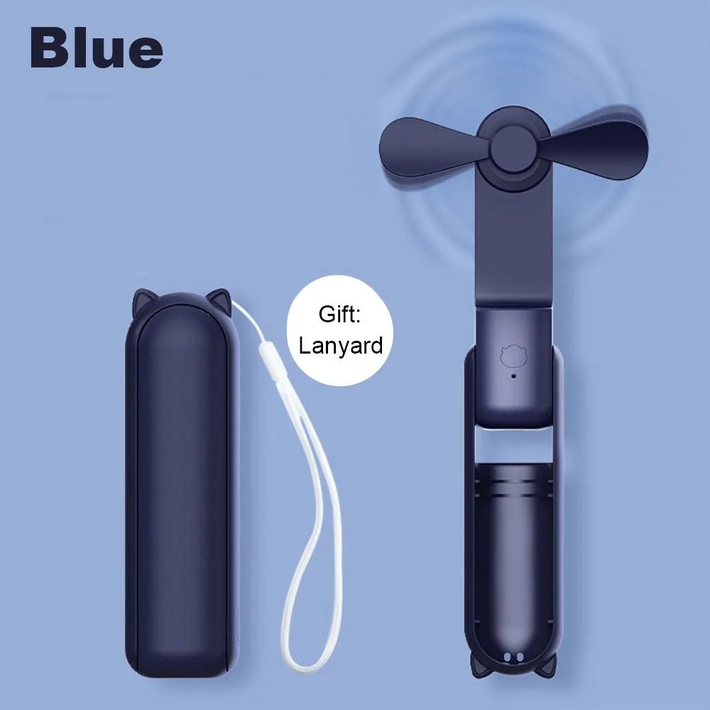 Portable USB Rechargeable Foldable Mini Handheld Fan With Power Bank 9