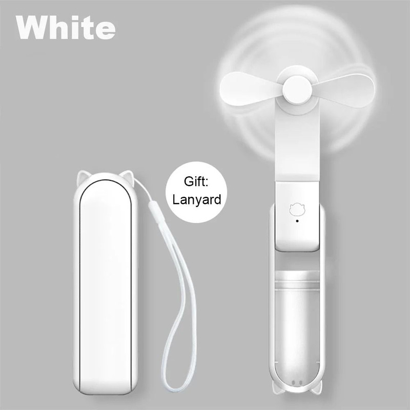 Portable USB Rechargeable Foldable Mini Handheld Fan With Power Bank 7