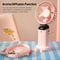 Portable USB Rechargeable Foldable Neck Handheld Mini Fan With Display 3