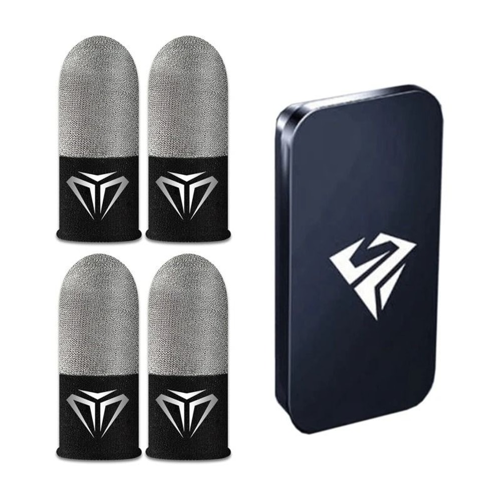Mobile Game Fingertip Gloves Sweatproof Anti Slip Touch Screen Covers 2 Pack 0