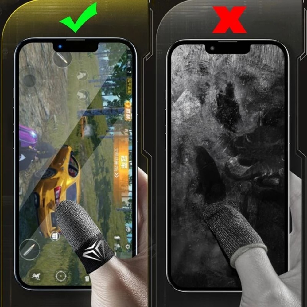 Mobile Game Fingertip Gloves Sweatproof Anti Slip Touch Screen Covers 2 Pack 2