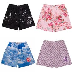 eric emanuel basic mesh floral print mens gym shorts