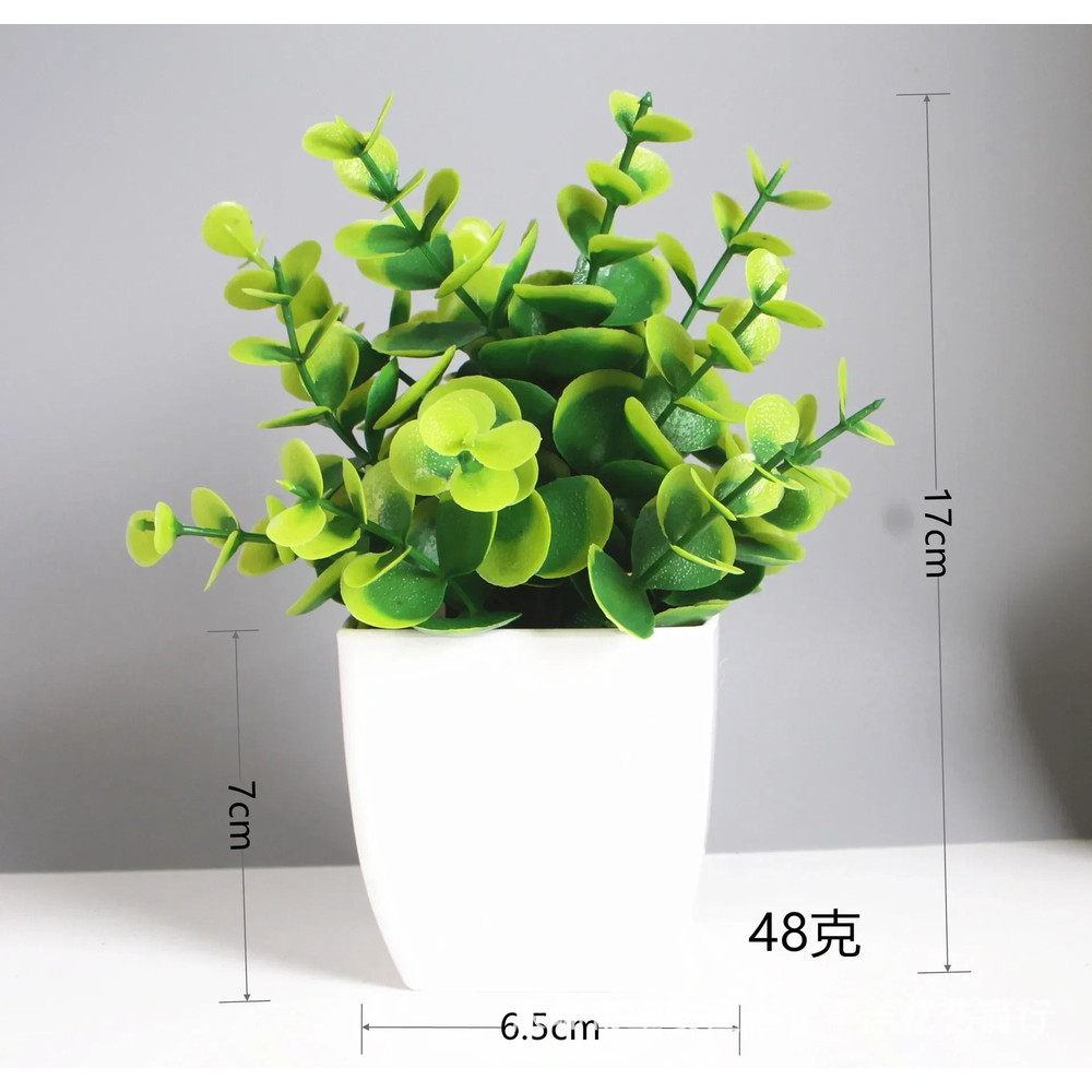 Artificial Bonsai Eucalyptus Potted Plant For Indoor Outdoor Decor 9