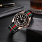 Men Nylon Strap Calendar Watch Quartz Night Light 0
