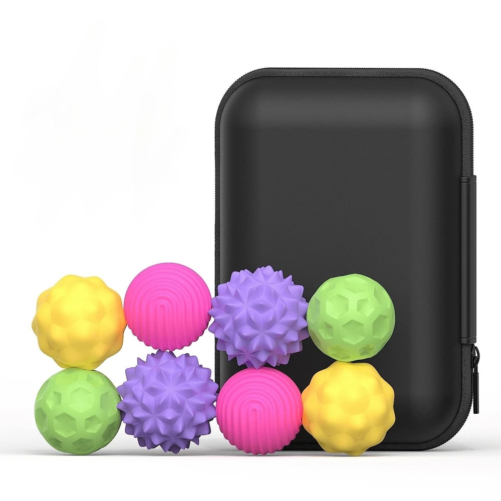 Silicone Magnetic Sensory Fidget Balls Set For Anxiety And Stress Relief 0