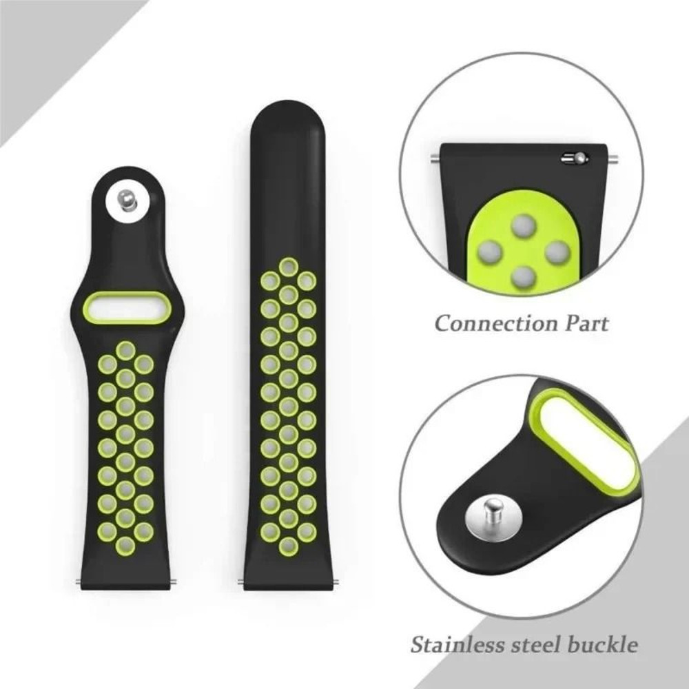 Silicone Sport Watch Band 20mm 22mm For Amazfit GTS GTR Bip Series 1