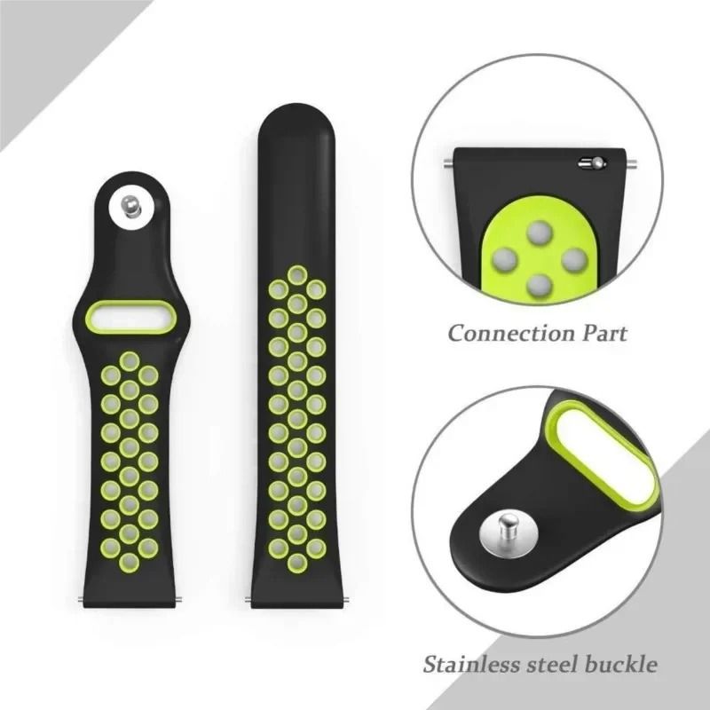 Silicone Sport Watch Band 20mm 22mm For Amazfit GTS GTR Bip Series 1