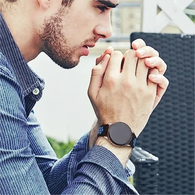 Silicone Sport Watch Band 20mm 22mm For Amazfit GTS GTR Bip Series 3