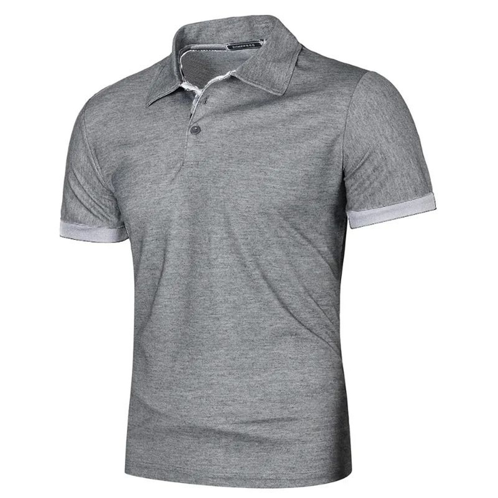 Mens Lightweight Short Sleeve Polo Shirt Solid Color Casual Sport Top 9