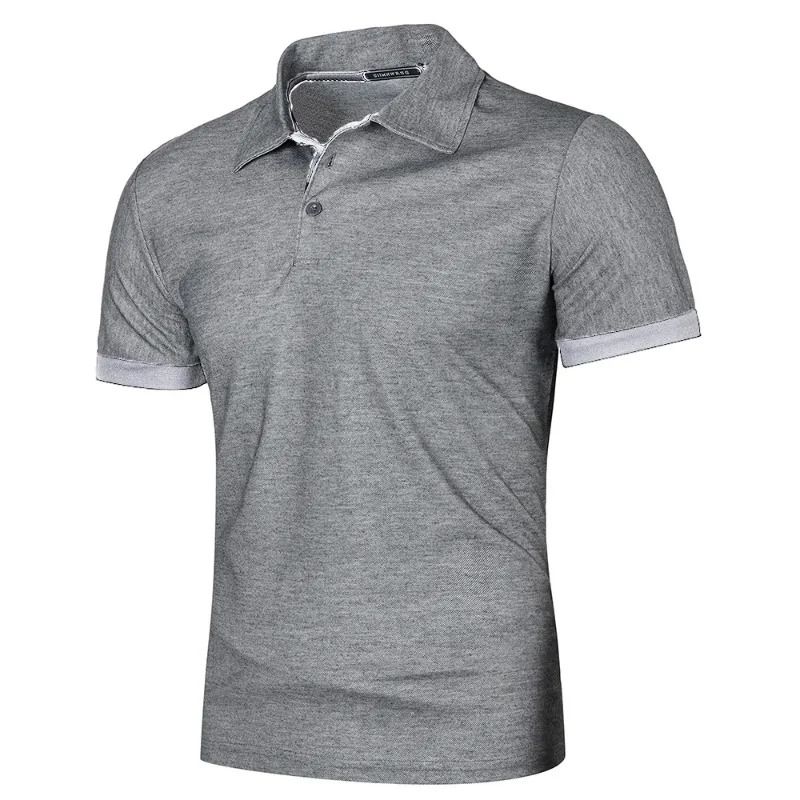 Mens Lightweight Short Sleeve Polo Shirt Solid Color Casual Sport Top 9