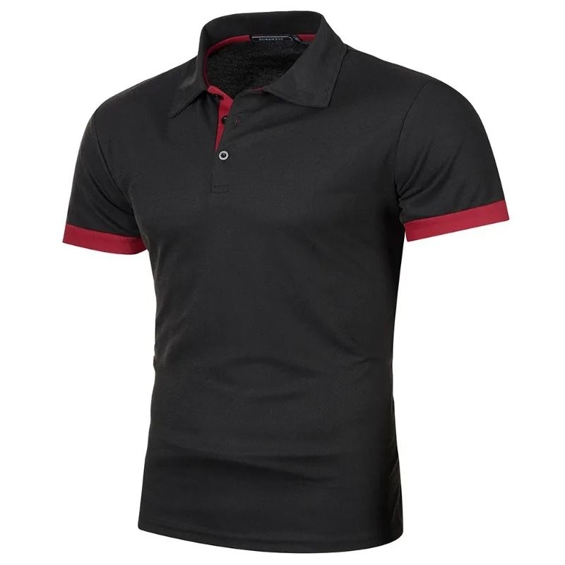 Mens Lightweight Short Sleeve Polo Shirt Solid Color Casual Sport Top 1