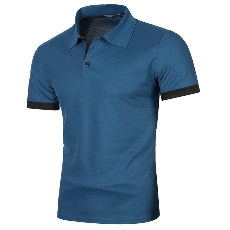 Mens Lightweight Short Sleeve Polo Shirt Solid Color Casual Sport Top 3
