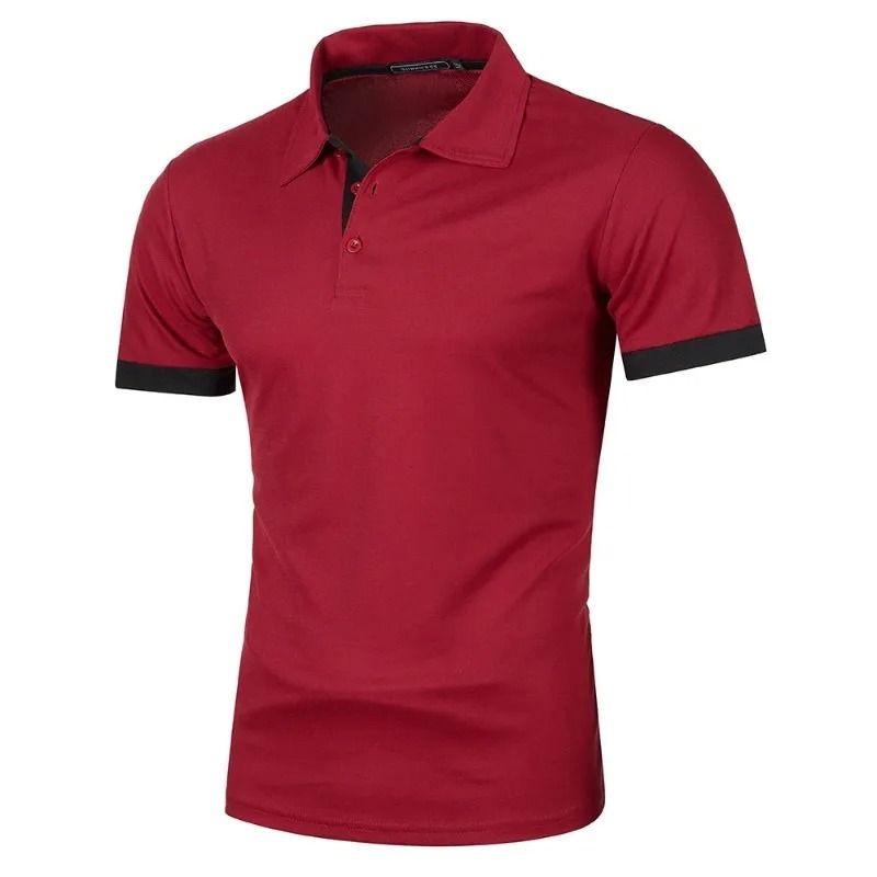 Mens Lightweight Short Sleeve Polo Shirt Solid Color Casual Sport Top 5
