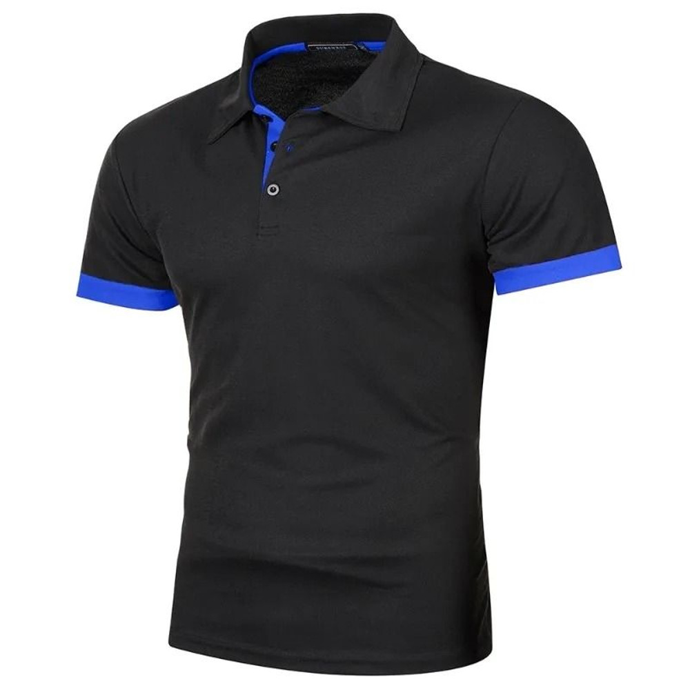Mens Lightweight Short Sleeve Polo Shirt Solid Color Casual Sport Top 7