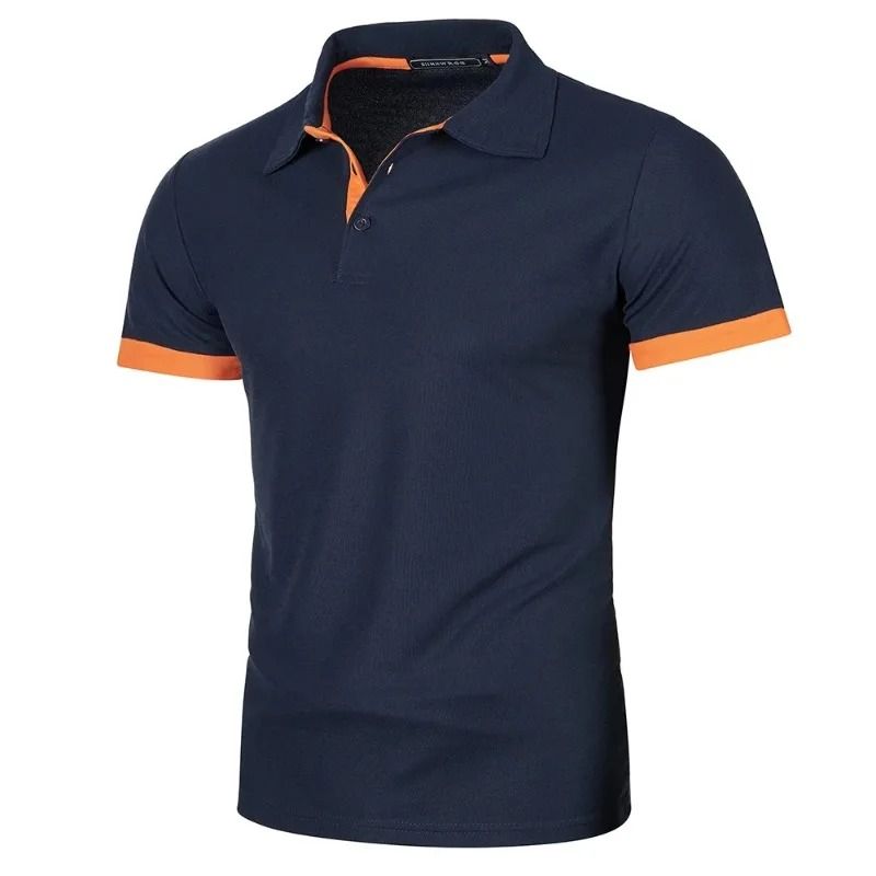 Mens Lightweight Short Sleeve Polo Shirt Solid Color Casual Sport Top 11