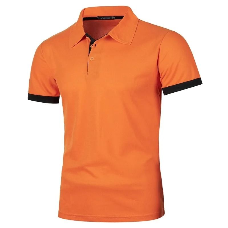 Mens Lightweight Short Sleeve Polo Shirt Solid Color Casual Sport Top 13