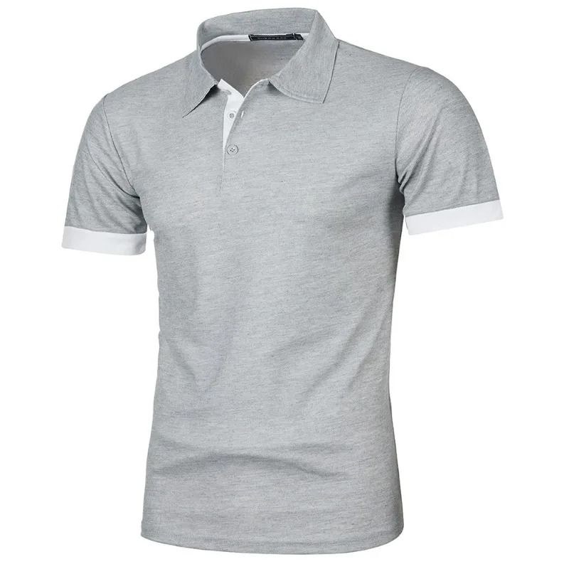 Mens Lightweight Short Sleeve Polo Shirt Solid Color Casual Sport Top 15