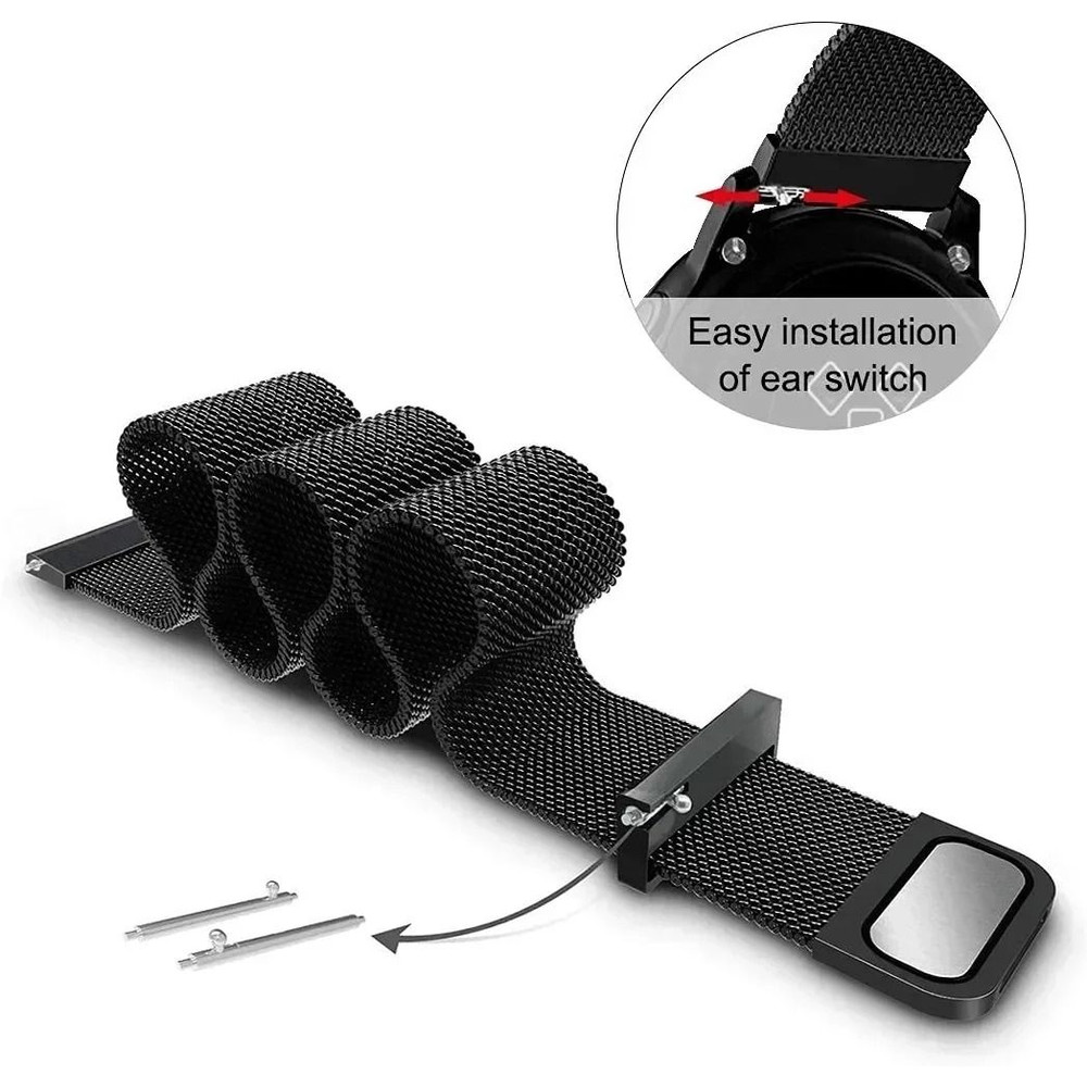 Magnetic Milanese Stainless Steel Watch Strap 20mm 22mm For Samsung Galaxy And Huawei Watches 1