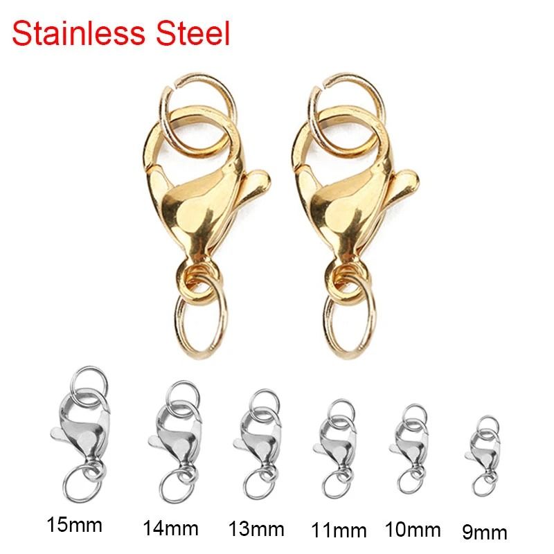 Stainless Steel Lobster Clasp And Jump Ring Set For Jewelry Making 1