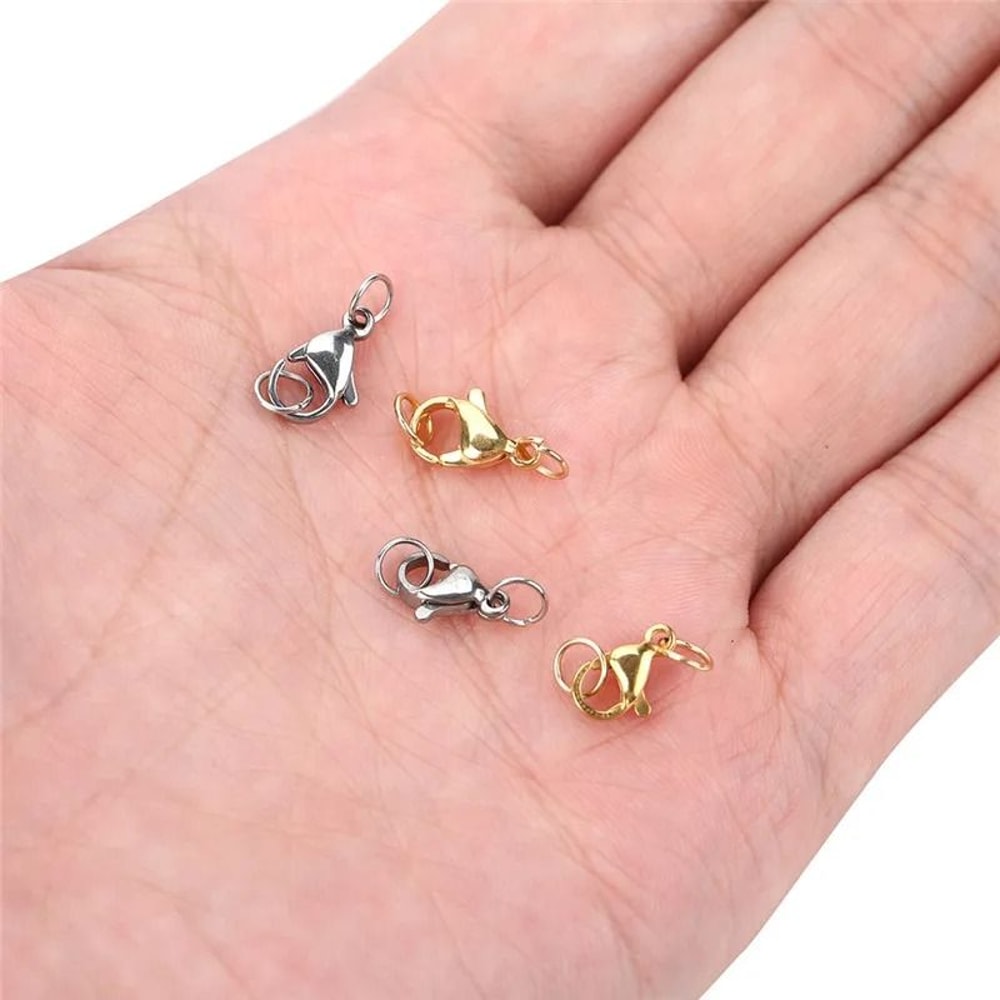 Stainless Steel Lobster Clasp And Jump Ring Set For Jewelry Making 2