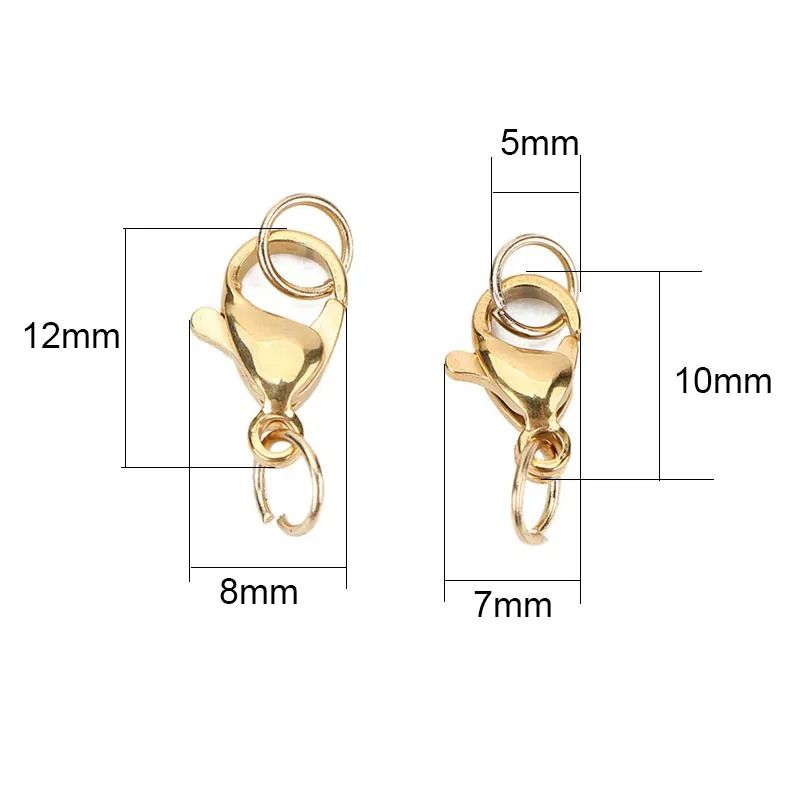 Stainless Steel Lobster Clasp And Jump Ring Set For Jewelry Making 3