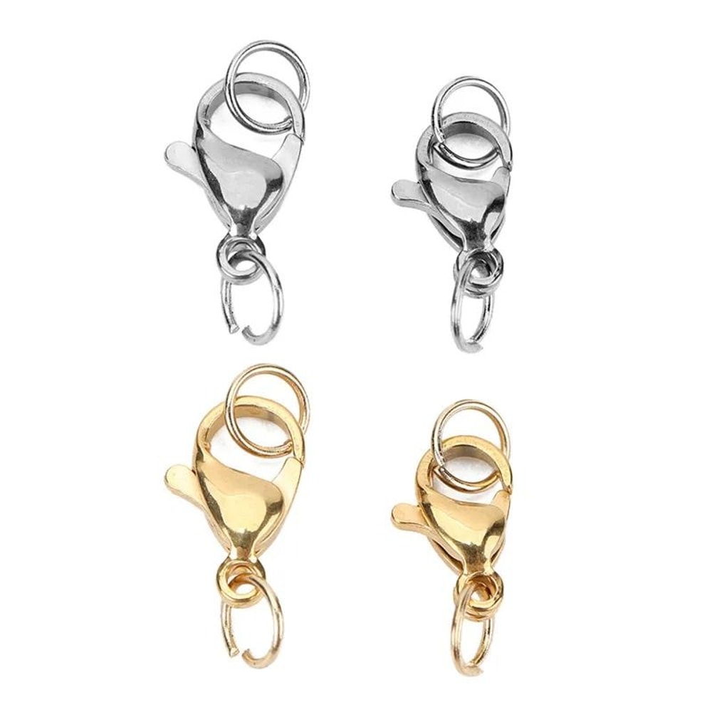 Stainless Steel Lobster Clasp And Jump Ring Set For Jewelry Making 4