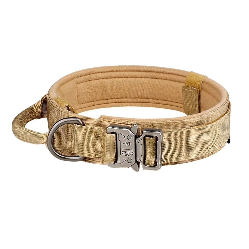 Tactical Dog Collar With Metal Buckle And Adjustable Nylon Strap 9