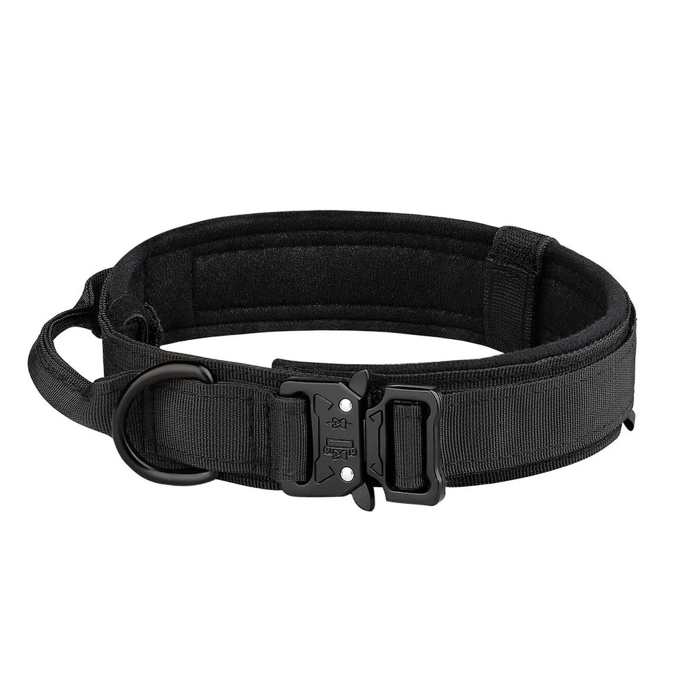 Tactical Dog Collar With Metal Buckle And Adjustable Nylon Strap 3