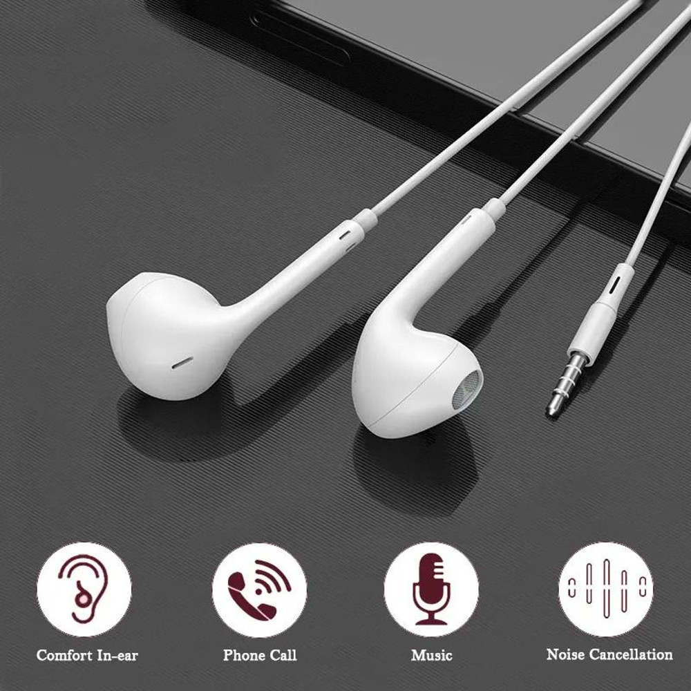 35mm Wired In Ear Headphones With Mic For Sports And Mobile 0