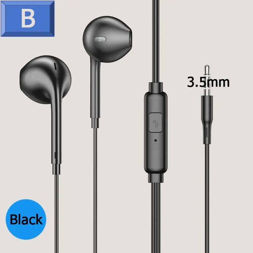 35mm Wired In Ear Headphones With Mic For Sports And Mobile 7