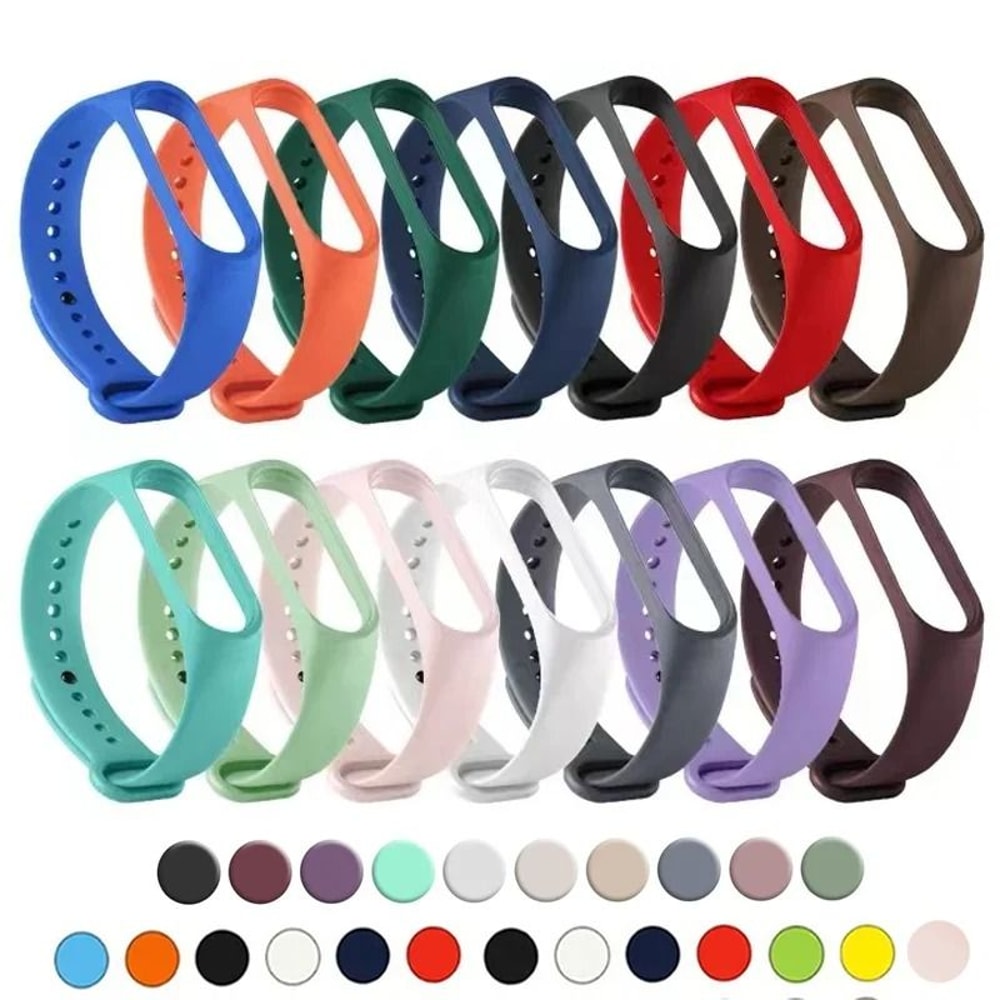 Silicone Watch Strap For Xiaomi Mi Band 7 6 5 4 3 0