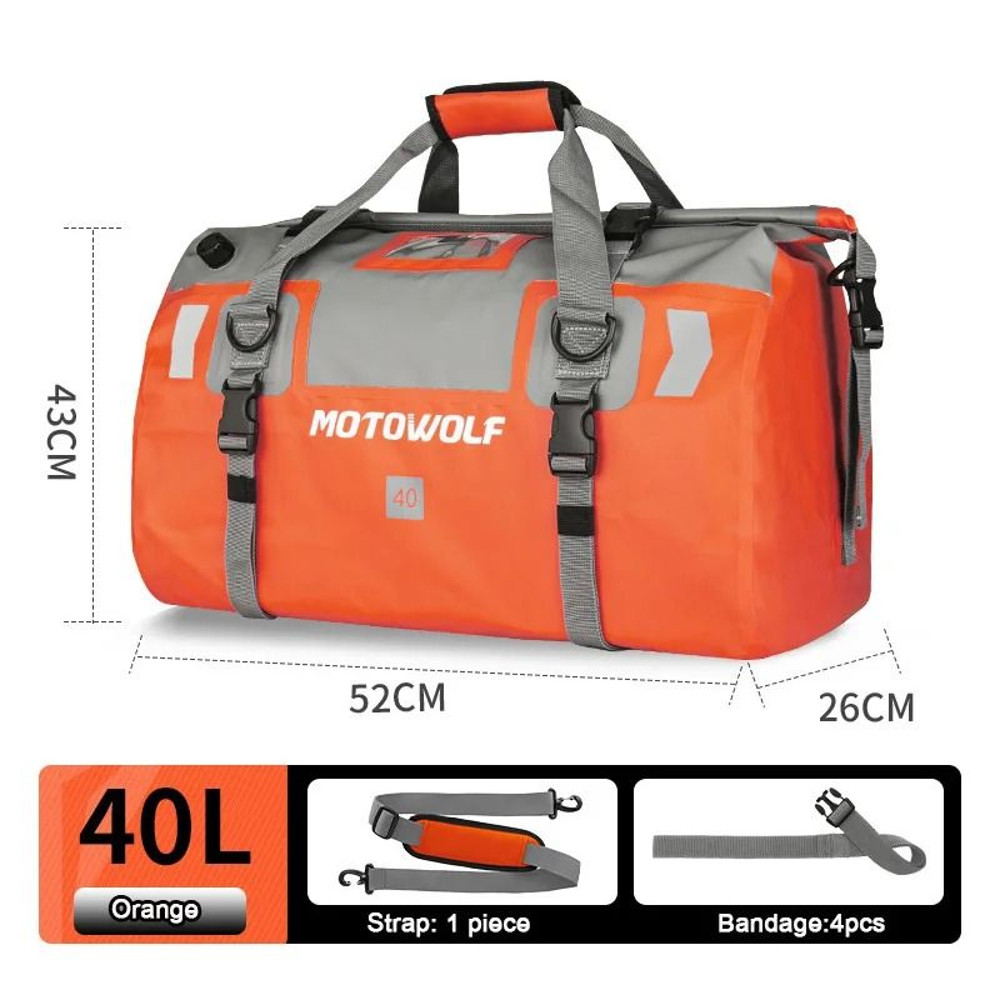 Waterproof Motorcycle Tail Bag 40L 66L For KTM BMW Yamaha Touring 9