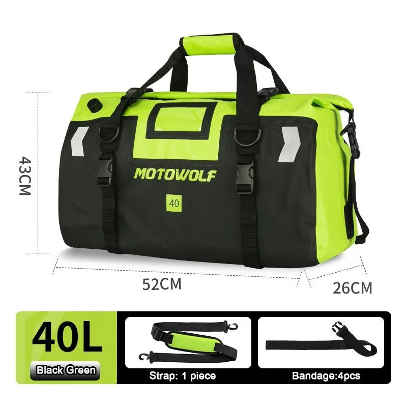 Waterproof Motorcycle Tail Bag 40L 66L For KTM BMW Yamaha Touring 10