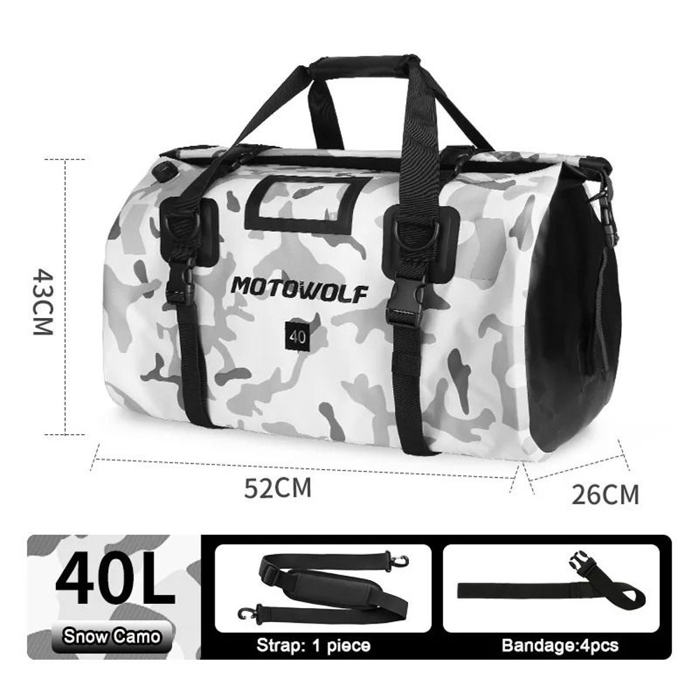 Waterproof Motorcycle Tail Bag 40L 66L For KTM BMW Yamaha Touring 13