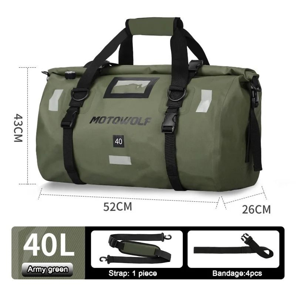 Waterproof Motorcycle Tail Bag 40L 66L For KTM BMW Yamaha Touring 6