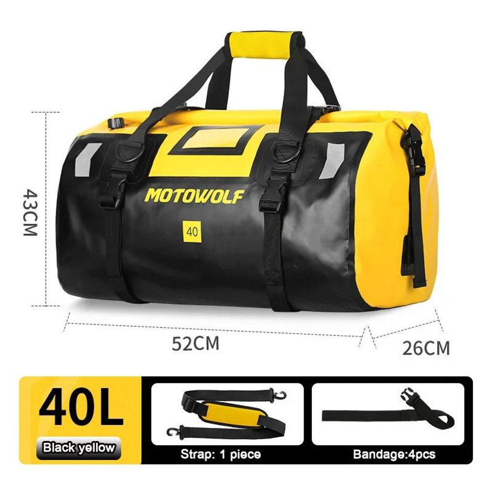 Waterproof Motorcycle Tail Bag 40L 66L For KTM BMW Yamaha Touring 7