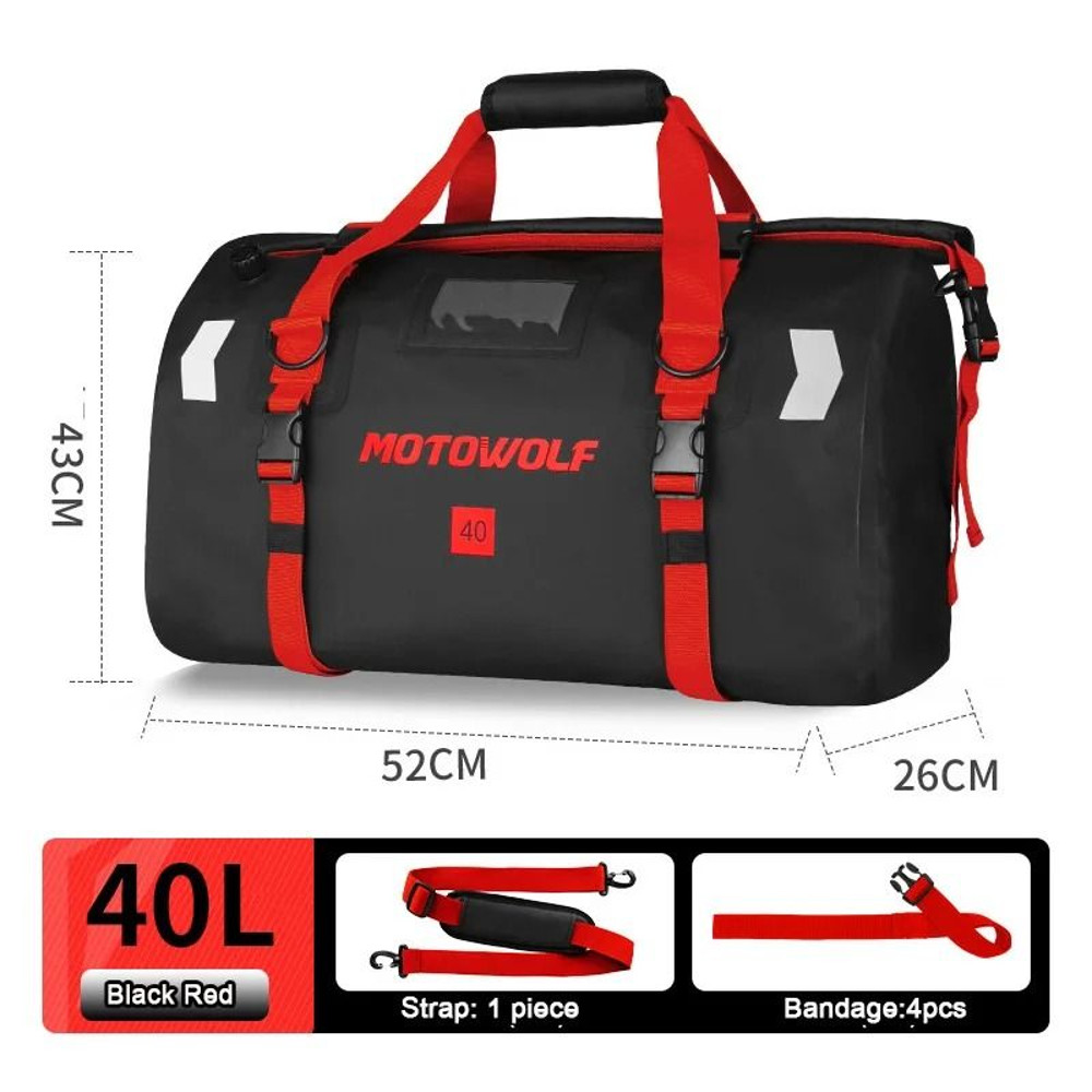 Waterproof Motorcycle Tail Bag 40L 66L For KTM BMW Yamaha Touring 14